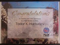 PADI Certificate Todor H